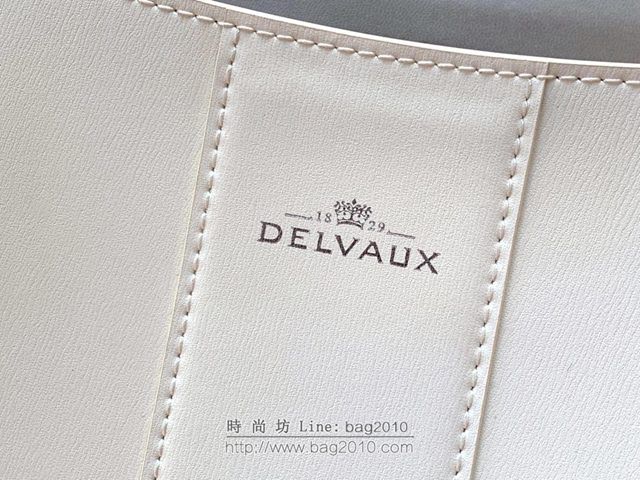 DELVAUX女包 Magic bag風琴系列 德爾沃女手提包 原版Box皮 中號 Delvaux女單肩包 Dv0028風琴 金屬白  fcs1246